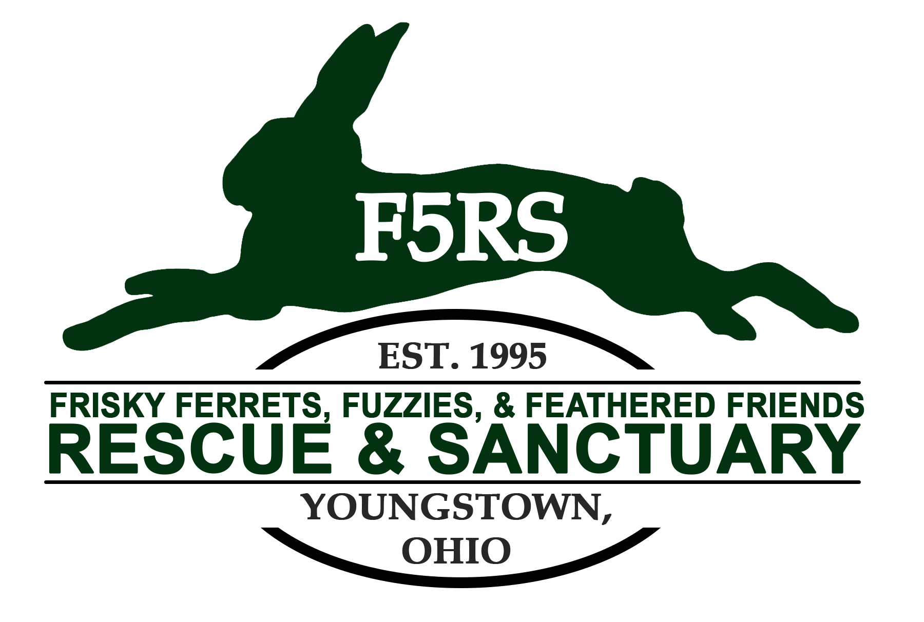 Frisky Ferrets, Fuzzies, & Feathered Friends Rescue logo